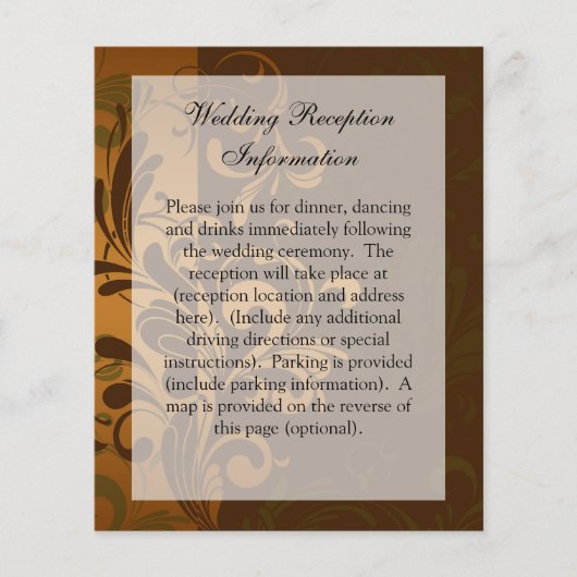 Papier Châtaigner Brown avec Gold/Green Réception Info. (Devant)