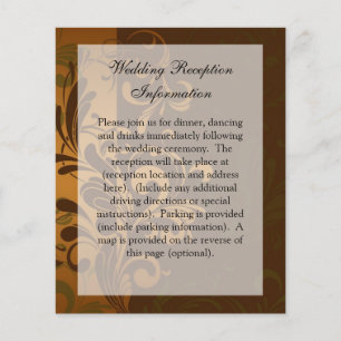 Papier Châtaigner Brown avec Gold/Green Réception Info.