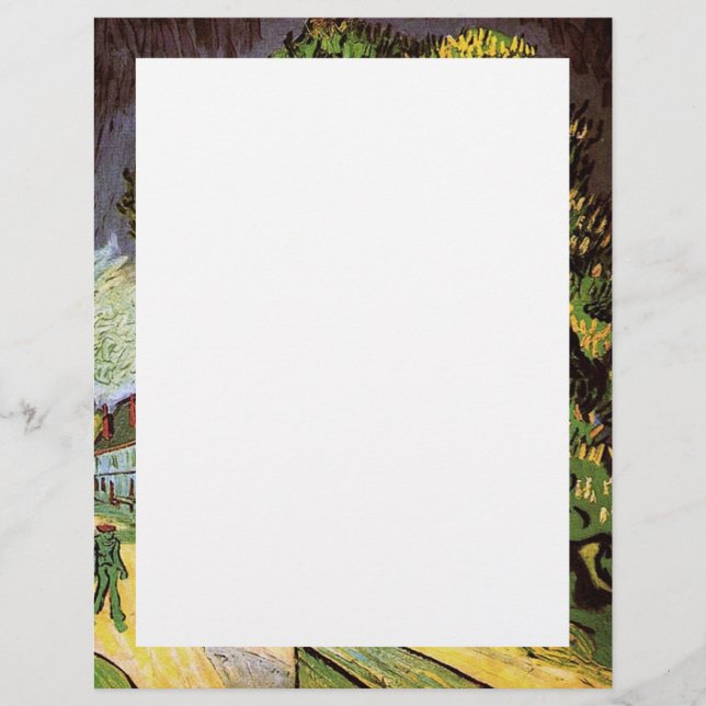Papier Châtaigniers en fleurs, Vincent van Gogh. (Devant)