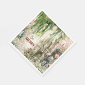 Papier Château de Fée "Soyez Joyeuse" Serviette – Bois En (Coin)