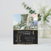 Papier Château Médiéval de Licorne Fantastique Anniversai (Debout devant)