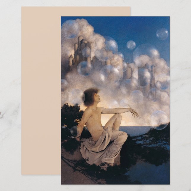 Papier Châteaux en Espagne de Maxfield Parrish 1904 Fanta (Devant / Derrière)