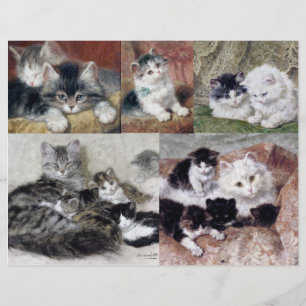 Papier Chats & chatons classiques par Henriette Ronner