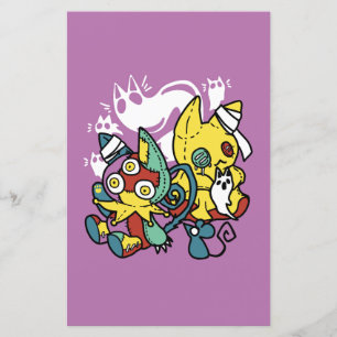 Papier Chats déplaisants Halloween Art : Paw-sitly Fright