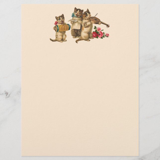 Papier Chats musicaux (Devant)