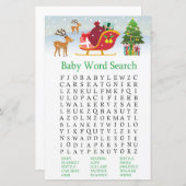 Papier Chaudron de cerf avec cadeaux Baby shower Word Sea (Devant / Derrière)