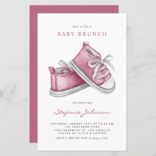Papier Chaussures Bébé Rose C'est une Fille Bébé Brunch I