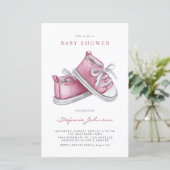 Papier Chaussures de bébé rose C'est une invitation de Ba (Debout devant)