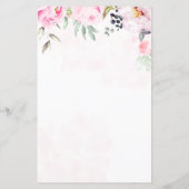 Papier Chaussures Florales Roses Dans Votre Jeu De Fête d (Dos)