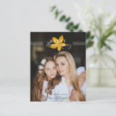 Papier Cheap Happy Thanksgiving Script Leaves Photo (Debout devant)