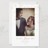 Papier Cheap Just Married First Christmas Gold Snowflakes (Devant)