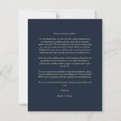 Papier Cheap Navy Trendy 3 Photos Wedding Engagement (Dos)
