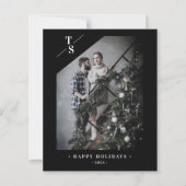 Papier Cheap Pandemic Modern Black Happy Holidays Photo (Devant)