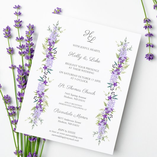Papier Cheap Wedding Purple Shades Flowers & Branches