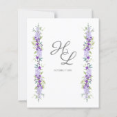 Papier Cheap Wedding Purple Shades Flowers & Branches (Dos)