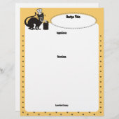 Papier Chef chat couleur personnalisée arômes en-tête de (Devant / Derrière)