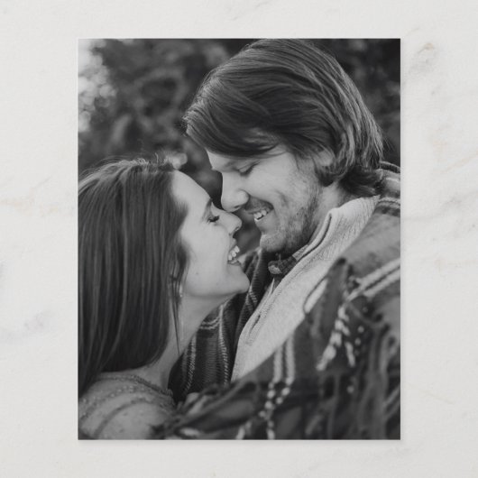 Papier Chelsea Dusty Faire-part de mariage moderne rose (Dos)