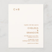 Papier Chelsea Earthy Neutrals Faire-part de mariage mode (Devant)