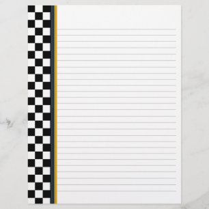 Papier Chèque en noir et blanc avec Classeur Accent jaune