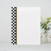 Papier Chèque en noir et blanc avec Classeur Accent jaune (Debout devant)