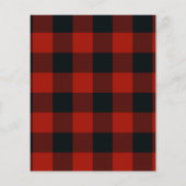 Papier Chèques en noir rouge Plaid Photo Mariage Enregist (Dos)