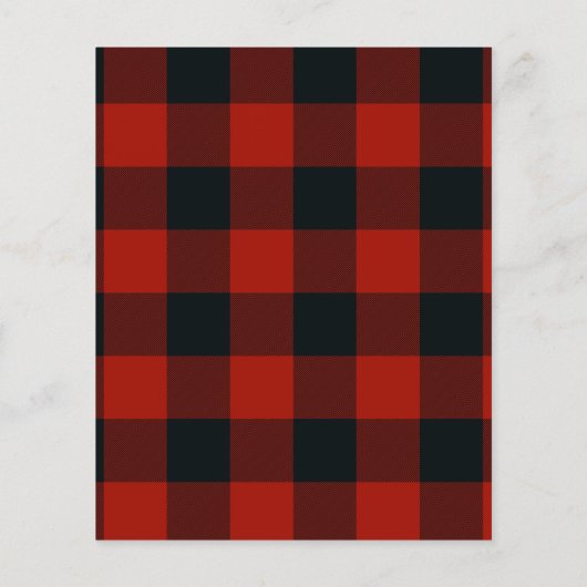 Papier Chèques en noir rouge Plaid Photo Mariage Enregist (Dos)