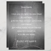 Papier Cher bon Santa (Devant / Derrière)