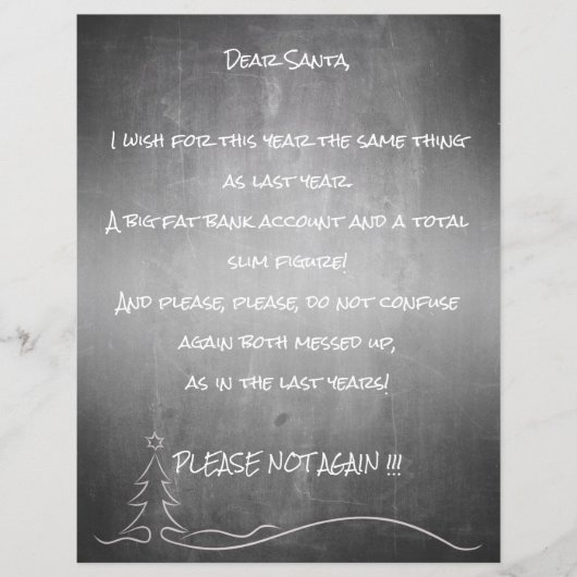 Papier Cher bon Santa (Devant)