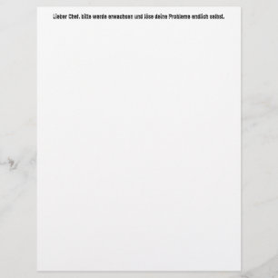 Papier "Cher patron, s'il vous plaît devenez adulte..."