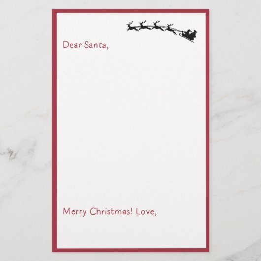 Papier Cher Père Noël - Lettre Enfants À Père Noël Non al (Devant)