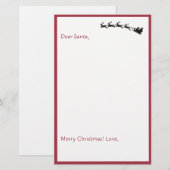 Papier Cher Père Noël - Lettre Enfants À Père Noël Non al (Devant / Derrière)