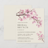 Papier Cherry Blossom Budget Bridal Brunch Invitation (Devant / Derrière)