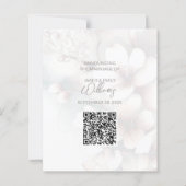 Papier Cherry Blossom Mariage photo Code QR (Dos)