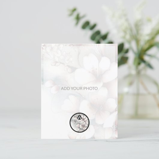 Papier Cherry Blossom Mariage photo Code QR (Debout devant)
