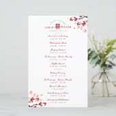 Papier Cherry Blossoms Double Xi Chinese Wedding Programm (Debout devant)