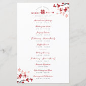 Papier Cherry Blossoms Double Xi Chinese Wedding Programm (Devant)