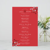 Papier Cherry Blossoms Double Xi Chinese Wedding Programm (Debout devant)