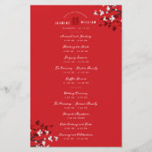 Papier Cherry Blossoms Double Xi Chinese Wedding Programm (Devant)