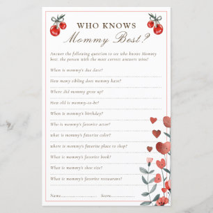Papier Cherry Et Coeur Qui Connaissent Maman Meilleur Jeu