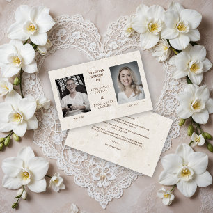 Papier Chers Chers Morts Couple Photo Personnalisée