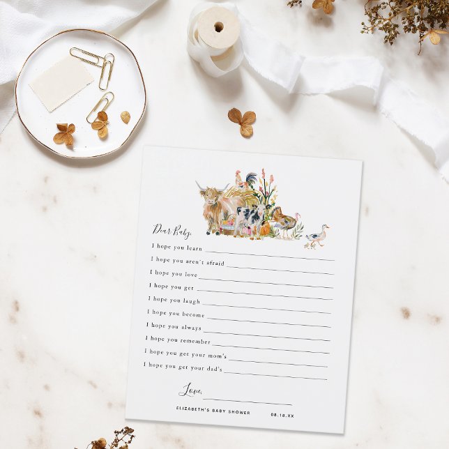 Papier Chers voeux de bébé | Baby shower d'automne (Créateur téléchargé)