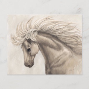 Papier Cheval blanc gris d'ivoire sauvage Mane