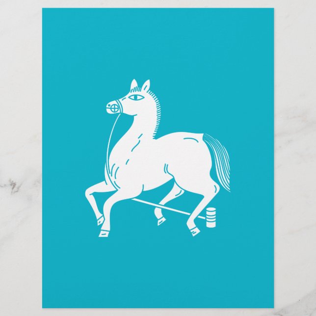 Papier cheval champion attaché (Devant)