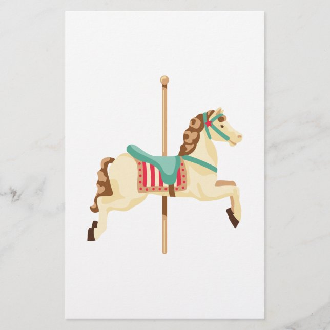 Papier Cheval de carrousel (Devant)
