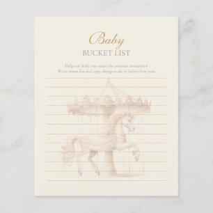 Papier Cheval de carrousel rose vintage aquarelle Bucket