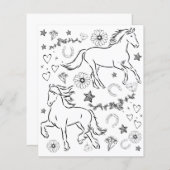 Papier Cheval Doodle Color Me in Paper (Devant / Derrière)