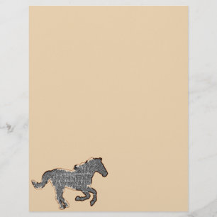 Papier cheval noir