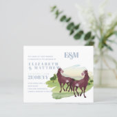 Papier Cheval Pays Thématique Western Rustic Mariage (Debout devant)