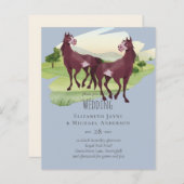 Papier Cheval Pays Thématique Western Rustic Mariage (Devant / Derrière)