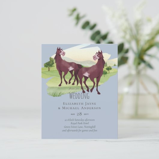 Papier Cheval Pays Thématique Western Rustic Mariage (Debout devant)